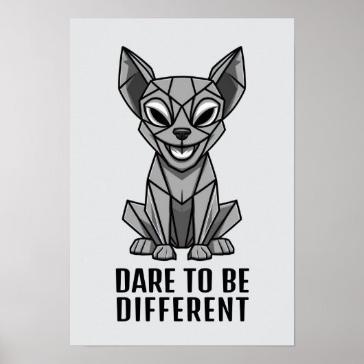 Poster Chien géométrique (Devant)