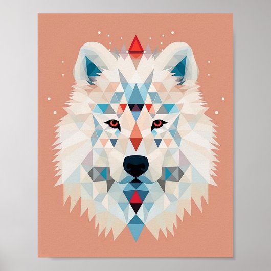 Poster Chien géométrique boho mignon (Devant)