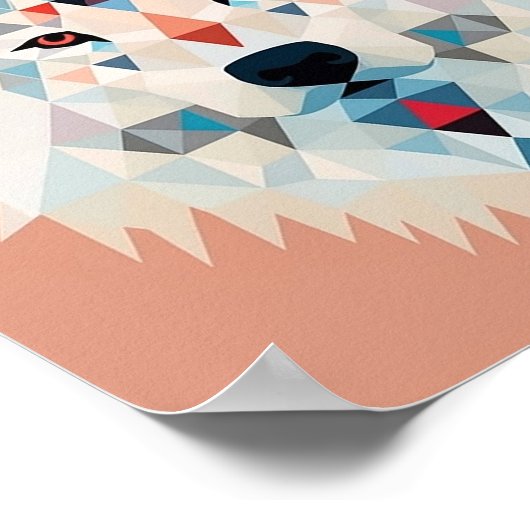 Poster Chien géométrique mignon Boho (Coin)