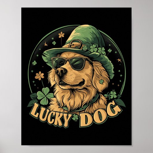 Poster Chien Golden Retriever - Saint-Patrick Saint Pad (Devant)