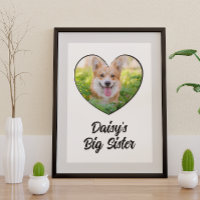 Chien grande soeur photo personnalisée