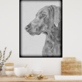 Poster Chien gris Weimaraner (Cuisine)