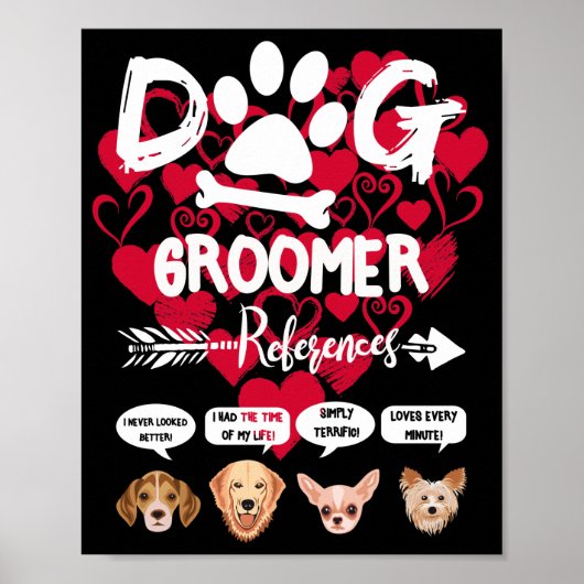 Poster Chien Groomer Références Cadeau Grooming Chien Sal (Devant)