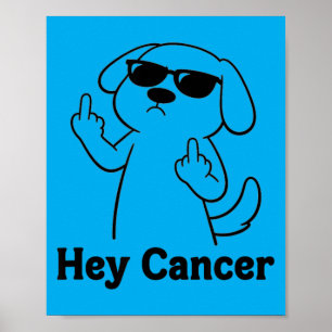 Poster Chien Guerrier Contre le Cancer Médius Sensibilisa