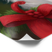 Poster Chien Havanais en Noël de neige (Coin)