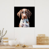 Poster Chien joli illustré (Cuisine)