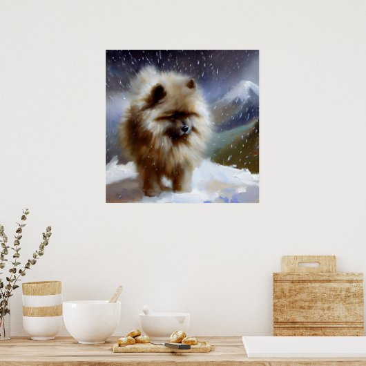 Poster Chien Keeshond (Cuisine)
