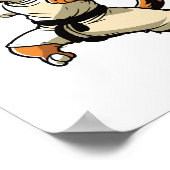 Poster Chien Knows Karate transformé (Coin)