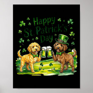 Poster Chien labradoodle de la Saint-Patrick