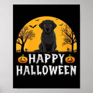 Poster Chien Labrador Noir Femmes Hommes Enfants Heureux