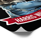 Poster Chien Lady Kamala Harris Tim Walz Élection (Coin)