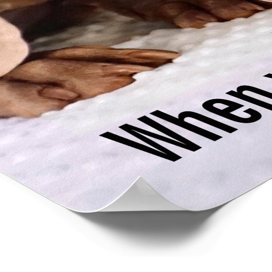 Poster Chien Lick l'oreille du bébé (Coin)