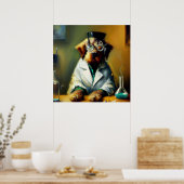 Poster Chien Mad Scientifique (Cuisine)