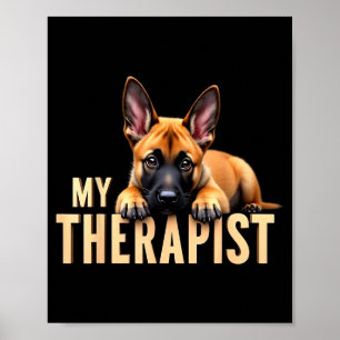 Poster Chien Malinois Mignon Mon Thérapeute Berger Belge