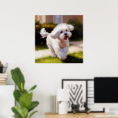 Poster Chien maltais (Bureau à domicile)