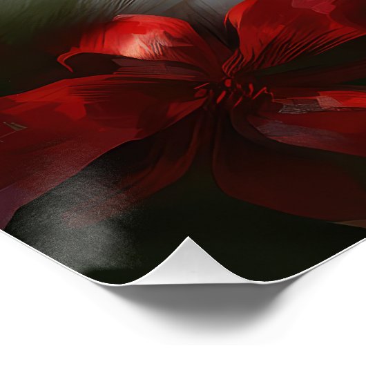 Poster Chien maltais à Noël de neige (Coin)