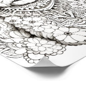 Poster Chien Mandala Couleur adulte (Coin)