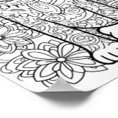 Poster Chien Mandala Couleur adulte (Coin)