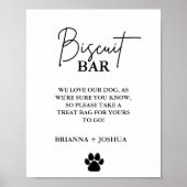Poster Chien mariage moderne traiter signe biscuit bar en (Devant)