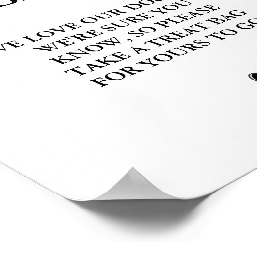 Poster Chien mariage moderne traiter signe biscuit bar en (Coin)