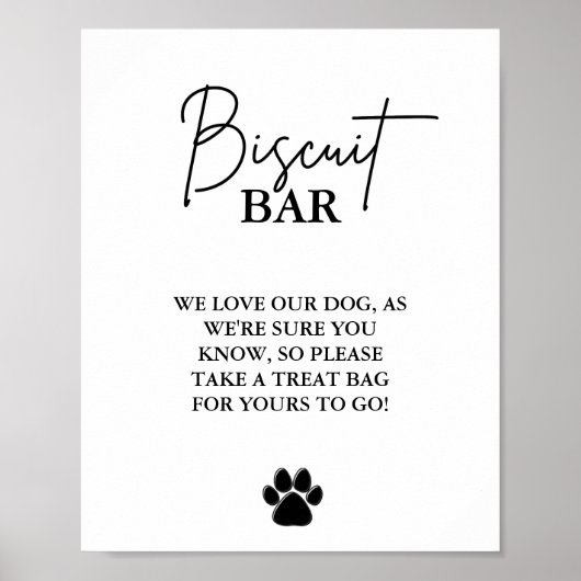 Poster Chien mariage moderne traiter signe biscuit bar en (Devant)