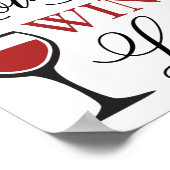 Poster Chien Mère Vin Lover Cute Propriétaire de l'animal (Coin)