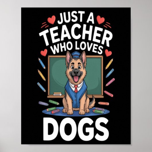 Poster Chien Mignon À L'école (Devant)