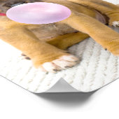 Poster Chien mignon, bulle de bubble gum, nom ou message (Coin)