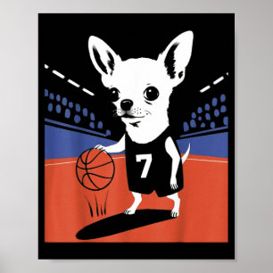 Poster Chien Mignon Chihuahua Drôle Baseball