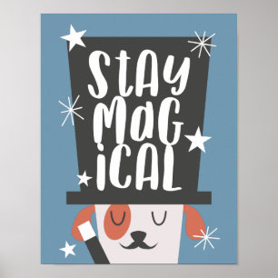Poster Chien Mignon Citation Magique Chambre de Nursery p