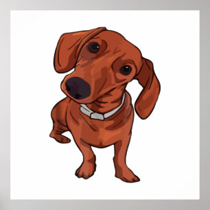 Poster Chien mignon drôle, amateur de chiens, propriétair