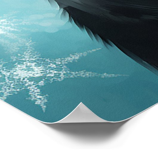 Poster Chien mignon portant le chapeau du Père Noël Dachs (Coin)