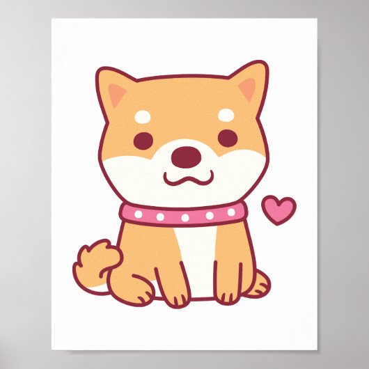 Poster Chien mignon Shiba Inu (Devant)