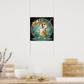 Poster Chien mignon Shiba Inu (Cuisine)