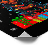 Poster Chien Moche Noël Lumières Santa Hat Rottweiler Chi (Coin)