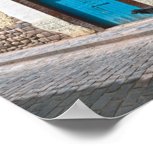 Poster Chien noir à Cusco, Pérou (Coin)