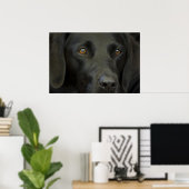 Poster Chien noir du Labrador (Bureau à domicile)