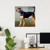 Poster Chien noir et blanc de Virginie (Bureau à domicile)