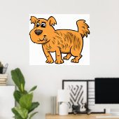 Poster Chien orange débraillé (Bureau à domicile)