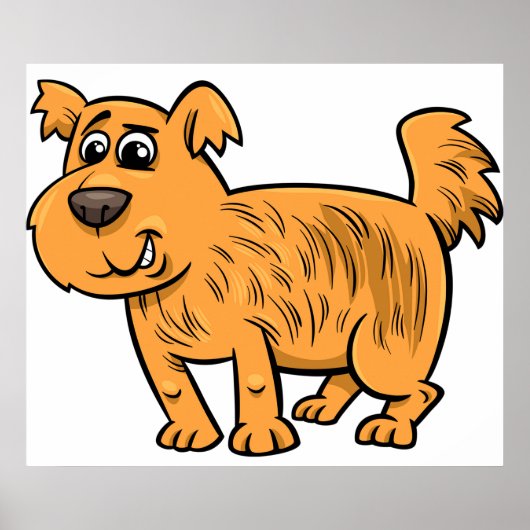 Poster Chien orange débraillé (Devant)