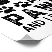 Poster Chien Papa Drôle J'Ai Deux Titres Papa Et Pawpaw (Coin)