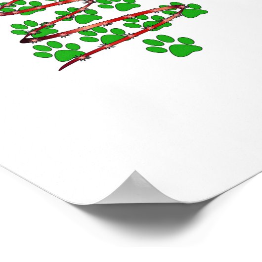 Poster Chien Paws Imprimer l'arbre de Noël pour les Amour (Coin)