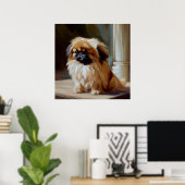 Poster Chien pekingese (Bureau à domicile)
