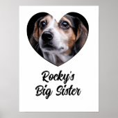 Poster chien photo customisé grande soeur (Devant)