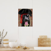 Poster Chien pirate du Labrador noir (Cuisine)