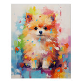 Poster Chien Poméranien Super mignon 005 - Xeno Lucilfe (Devant)