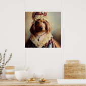 Poster Chien princesse médiévale (Cuisine)