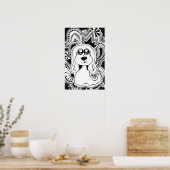 Poster Chien psychédélique (Cuisine)