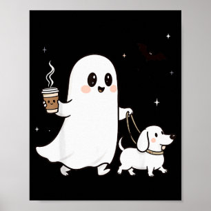 Poster Chien qui Marche Fantôme d'Halloween Soky Saison H