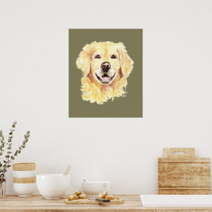 Poster Chien Retriever Doré Animal de Compagnie Art